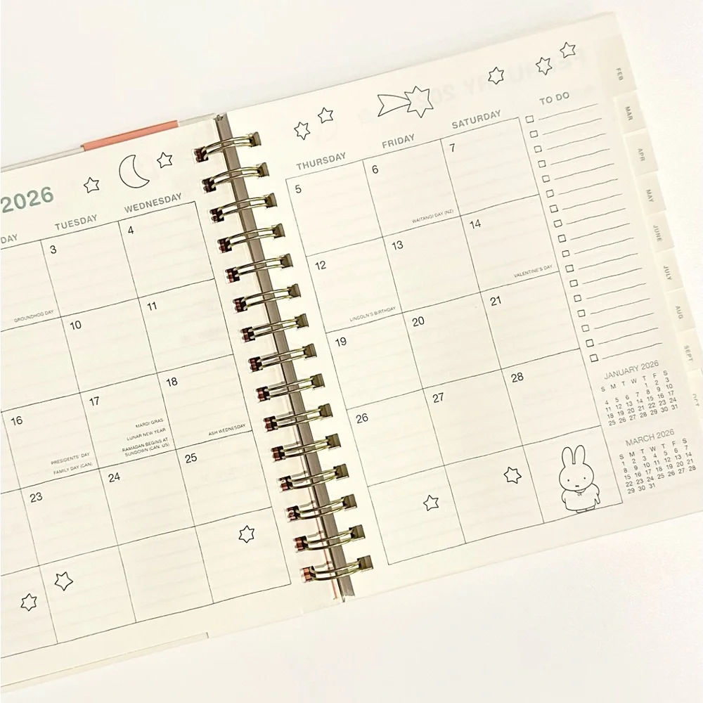 Miffy 2026 Weekly Planner with Artworks. - Picture 4 of 7